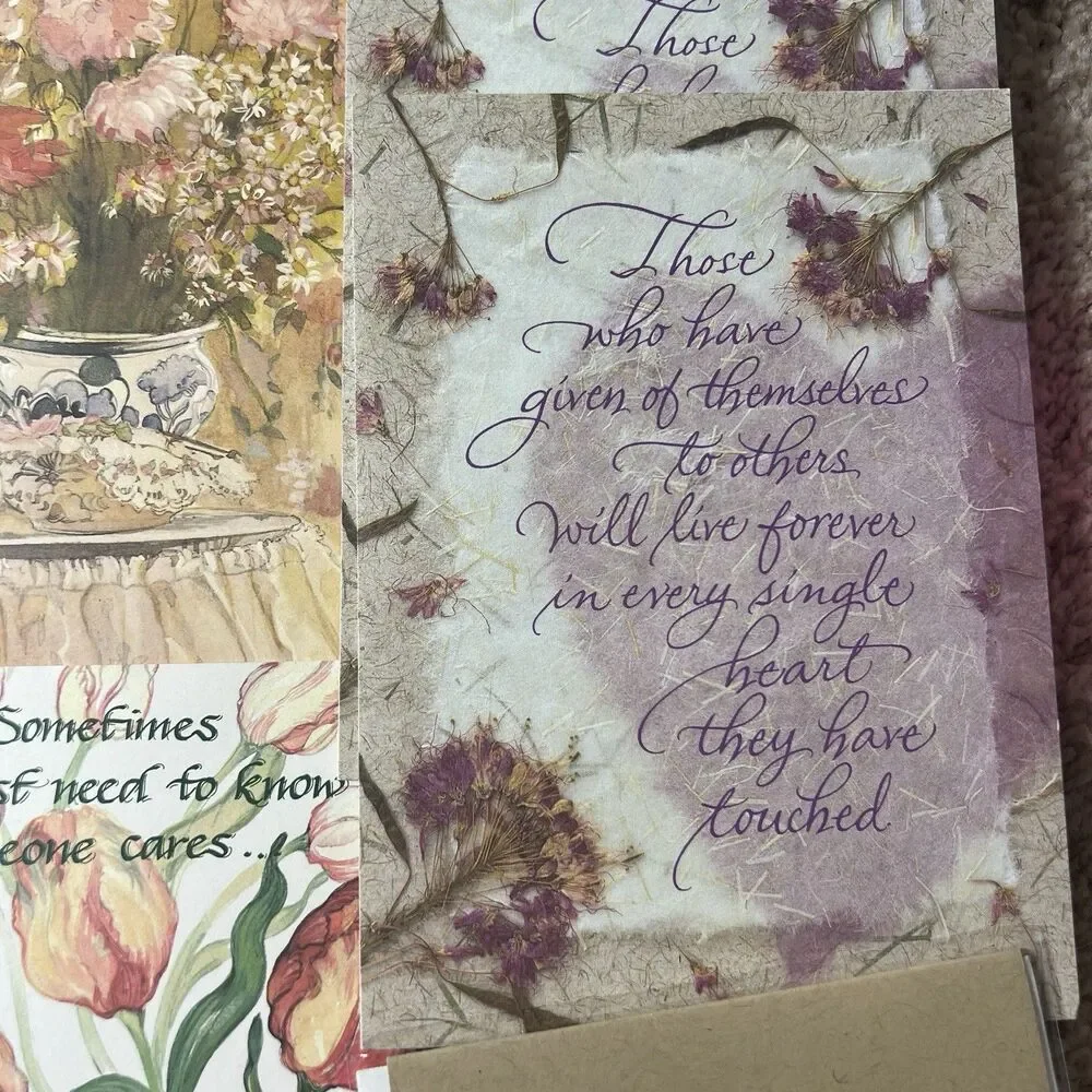 Lot 12 Assorted Greeting Cards with Envelopes Christmas Sympathy Floral NEW